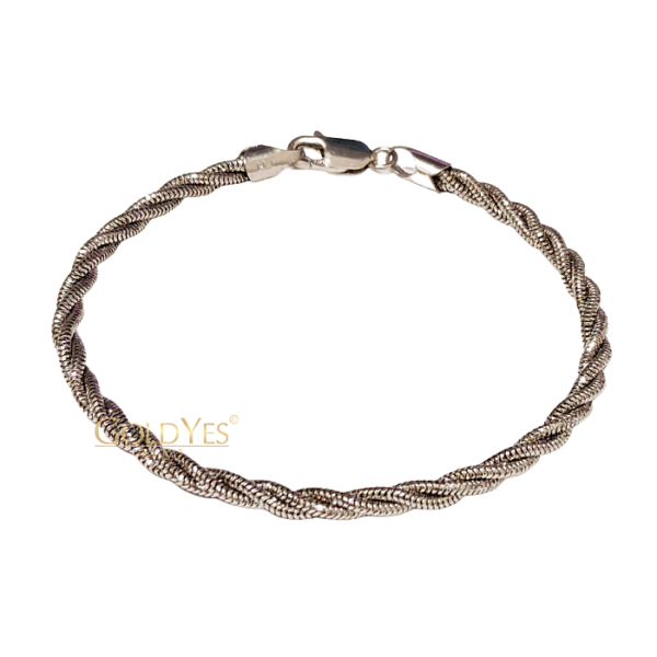 Srebrna bransoletka PRZEPLATANA