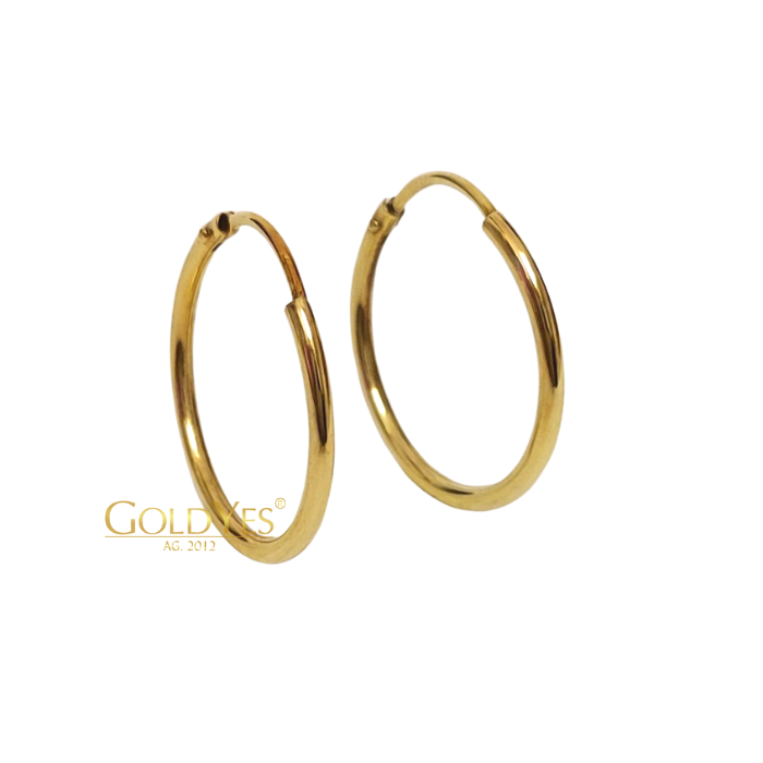 Złote kolczyki kółka - obrazek 3