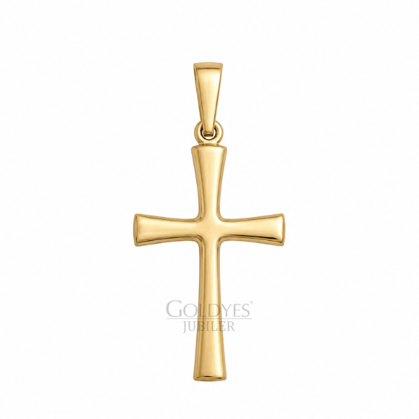 Złota zawieszka krzyżyk pusty klasyczny próby złota 585