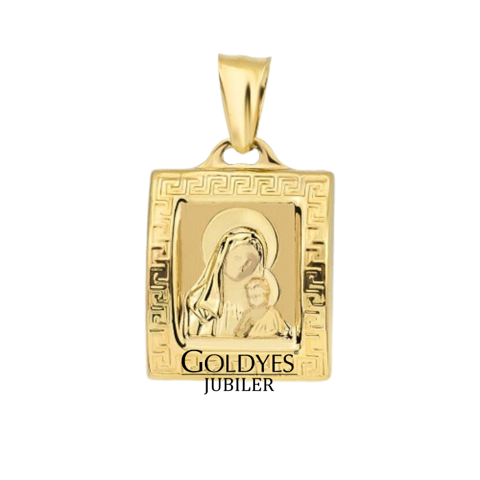 Złota zawieszka Bozia próby złota 585
